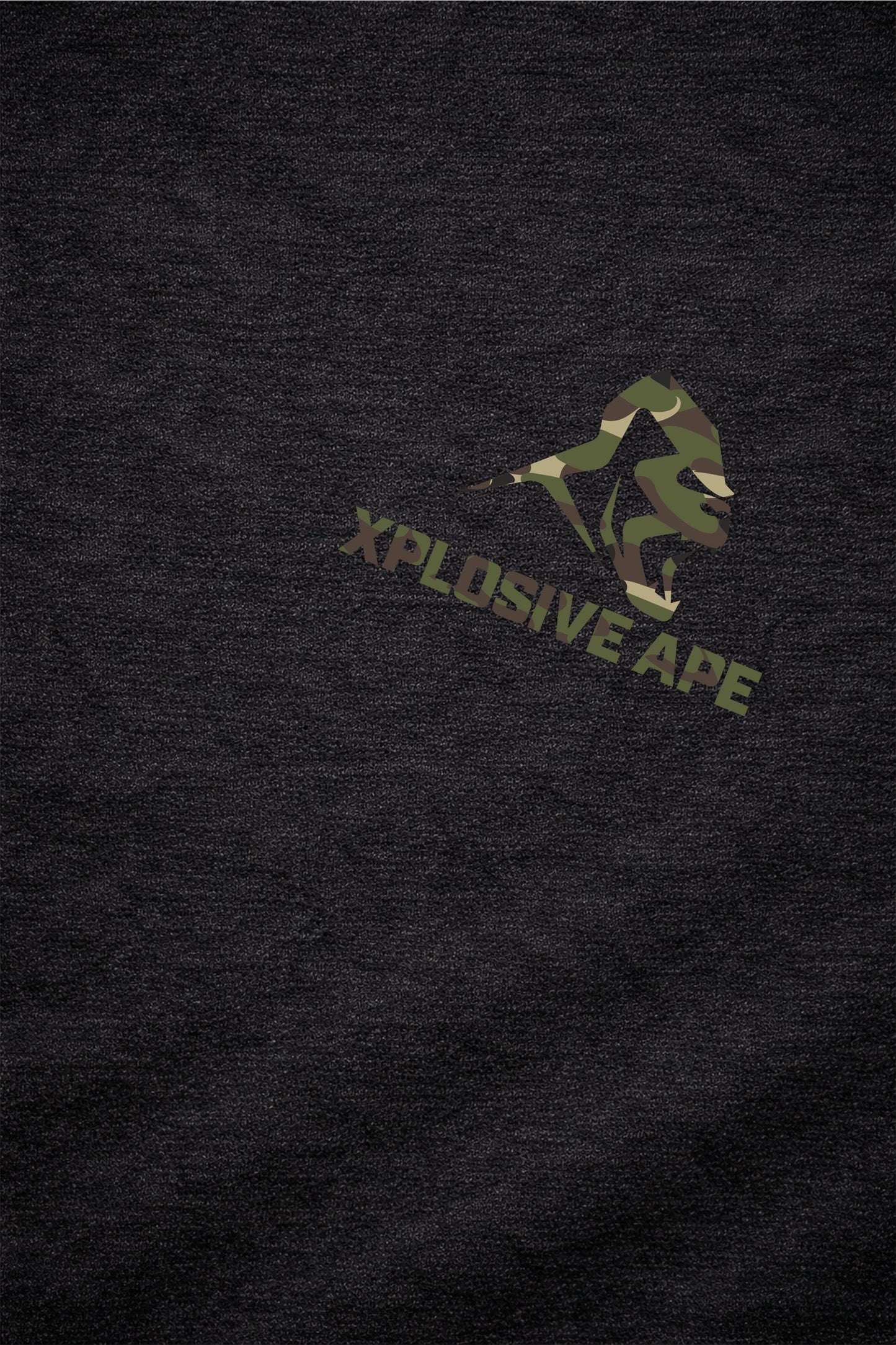 XAPE Essential Camo String Hoodie - Black