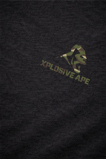XAPE Essential Camo String Hoodie - Black