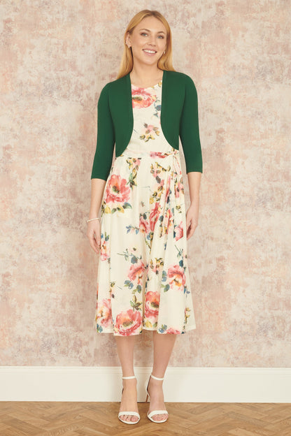 Yumi Dark Green Knitted Bolero