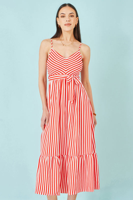 Women’s Yumi Red Stripe Midi Sun Dress