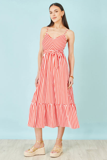 Women’s Yumi Red Stripe Midi Sun Dress