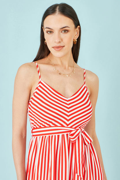 Women’s Yumi Red Stripe Midi Sun Dress