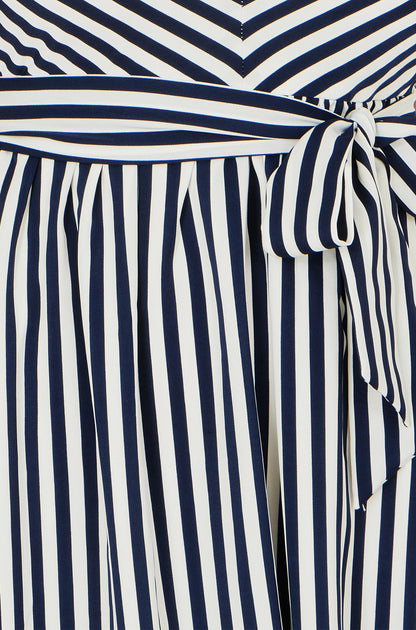 Women’s Yumi Navy Stripe Midi Sun Dress