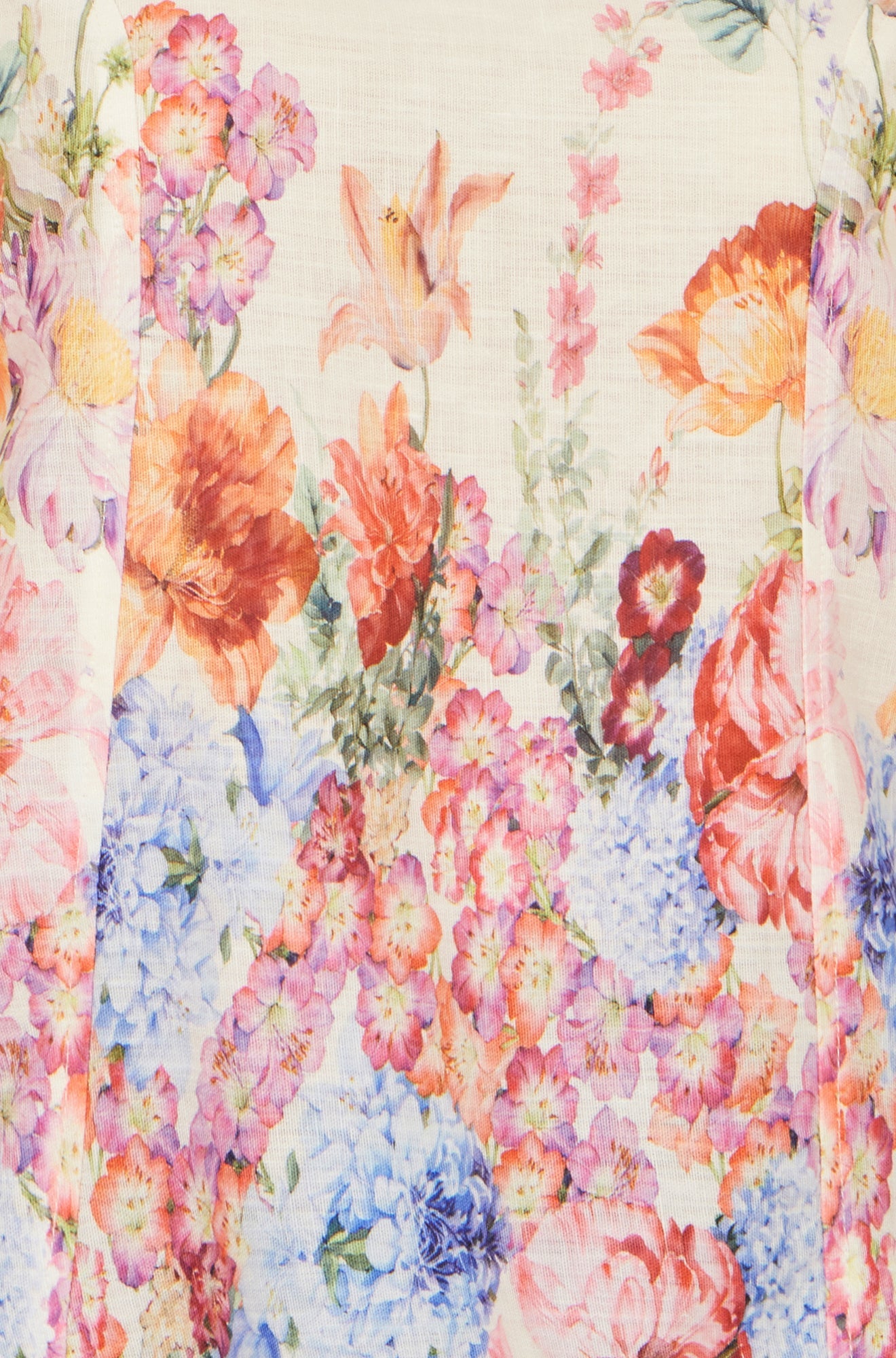 Yumi Pink Floral Border Top
