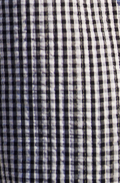 Yumi Black Gingham Frill Collar Jacket