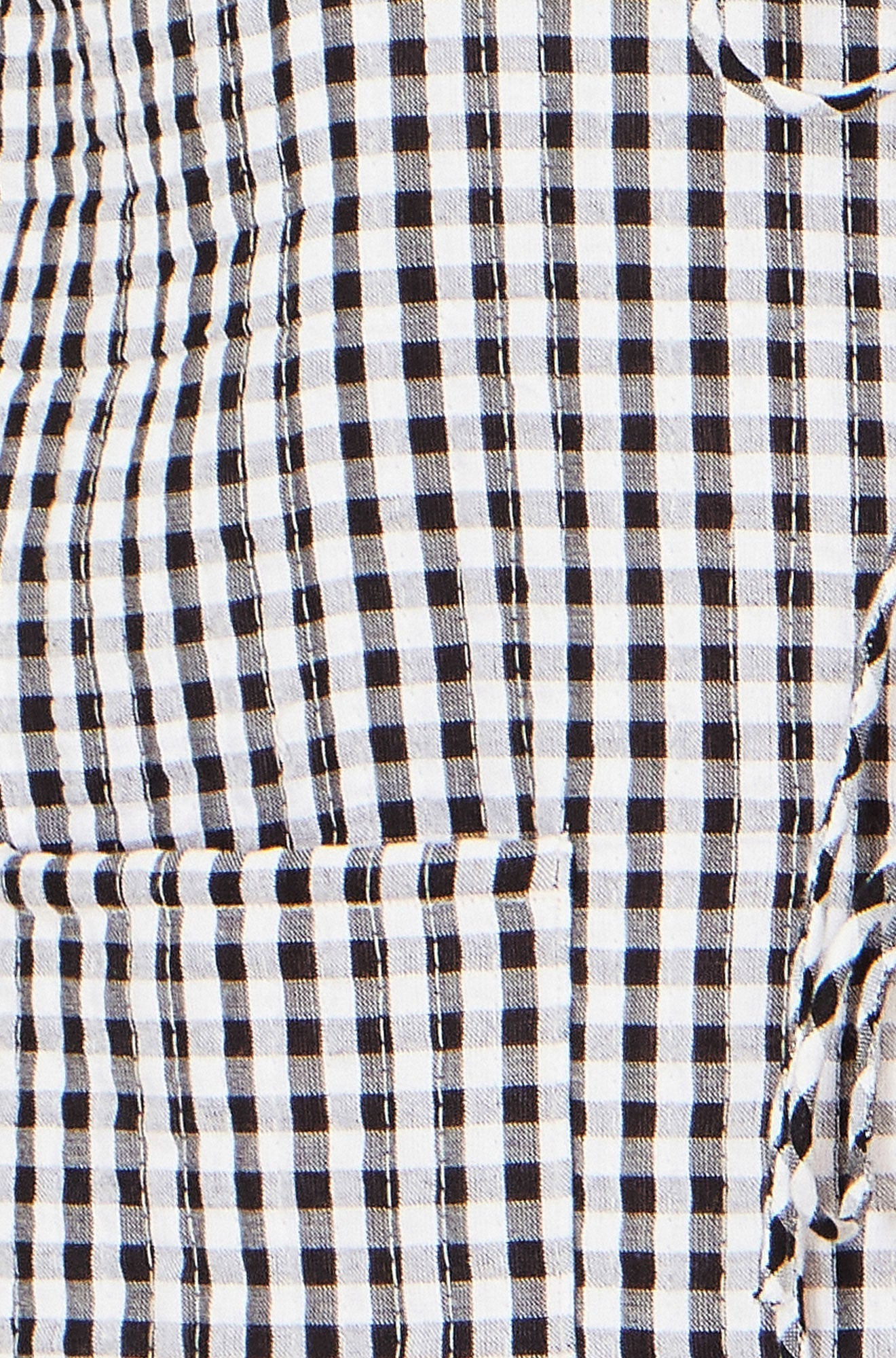 Yumi Black Gingham Reversible Cotton Tie Waistcoat