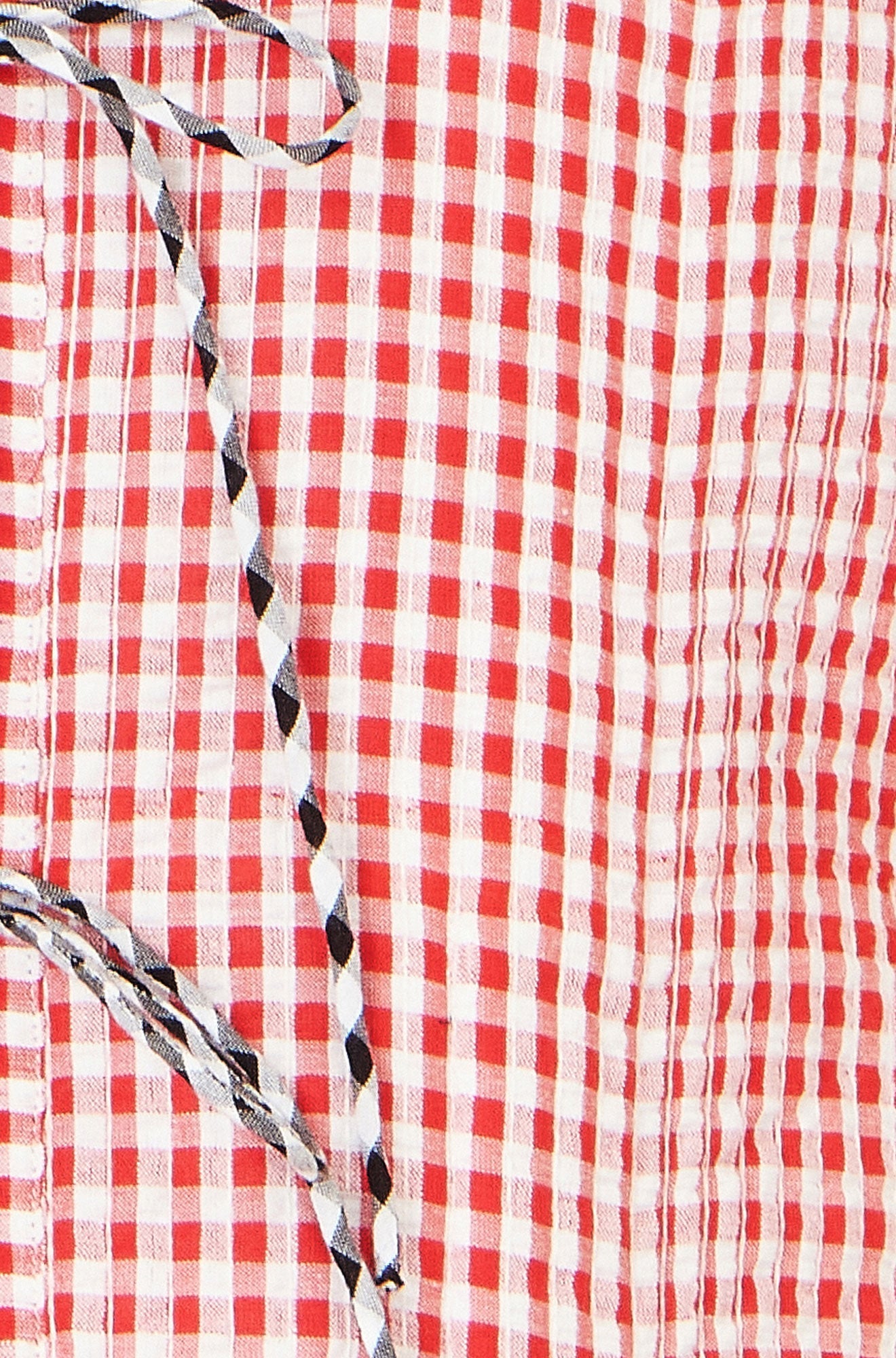 Yumi Black Gingham Reversible Cotton Tie Waistcoat