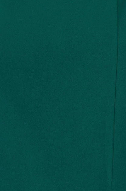 Yumi Green Fitted Midi Dress With Flute Sleeves