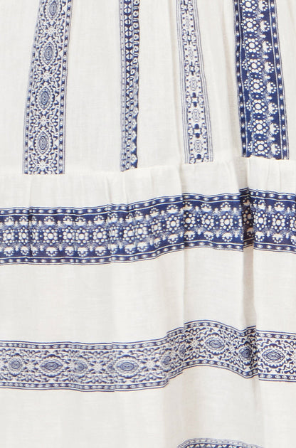 Yumi White Cotton Stripe Tunic