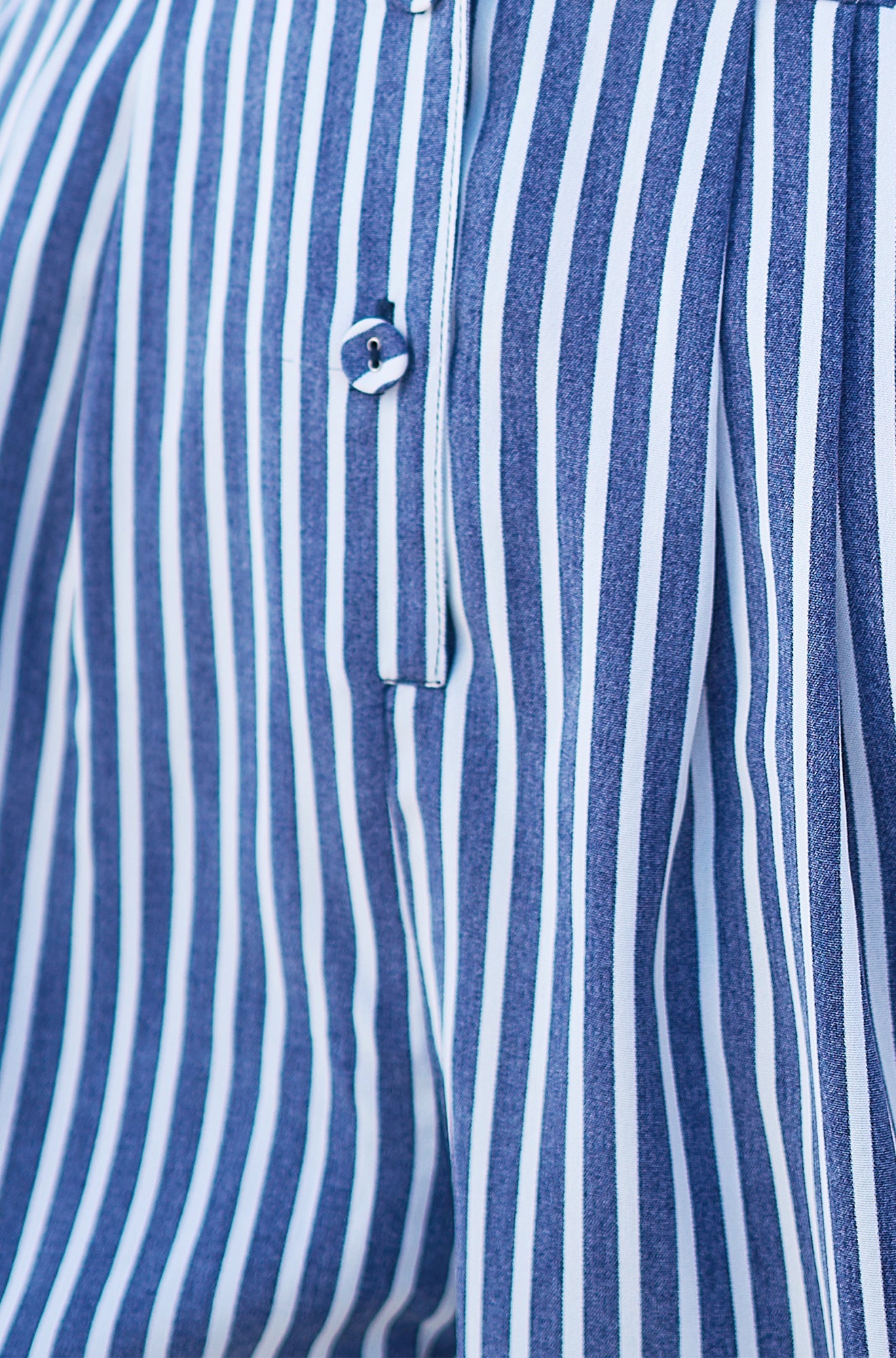 Yumi Blue Stripe Retro Playsuit