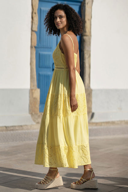 Women’s Yumi Butter Yellow Midi Dress