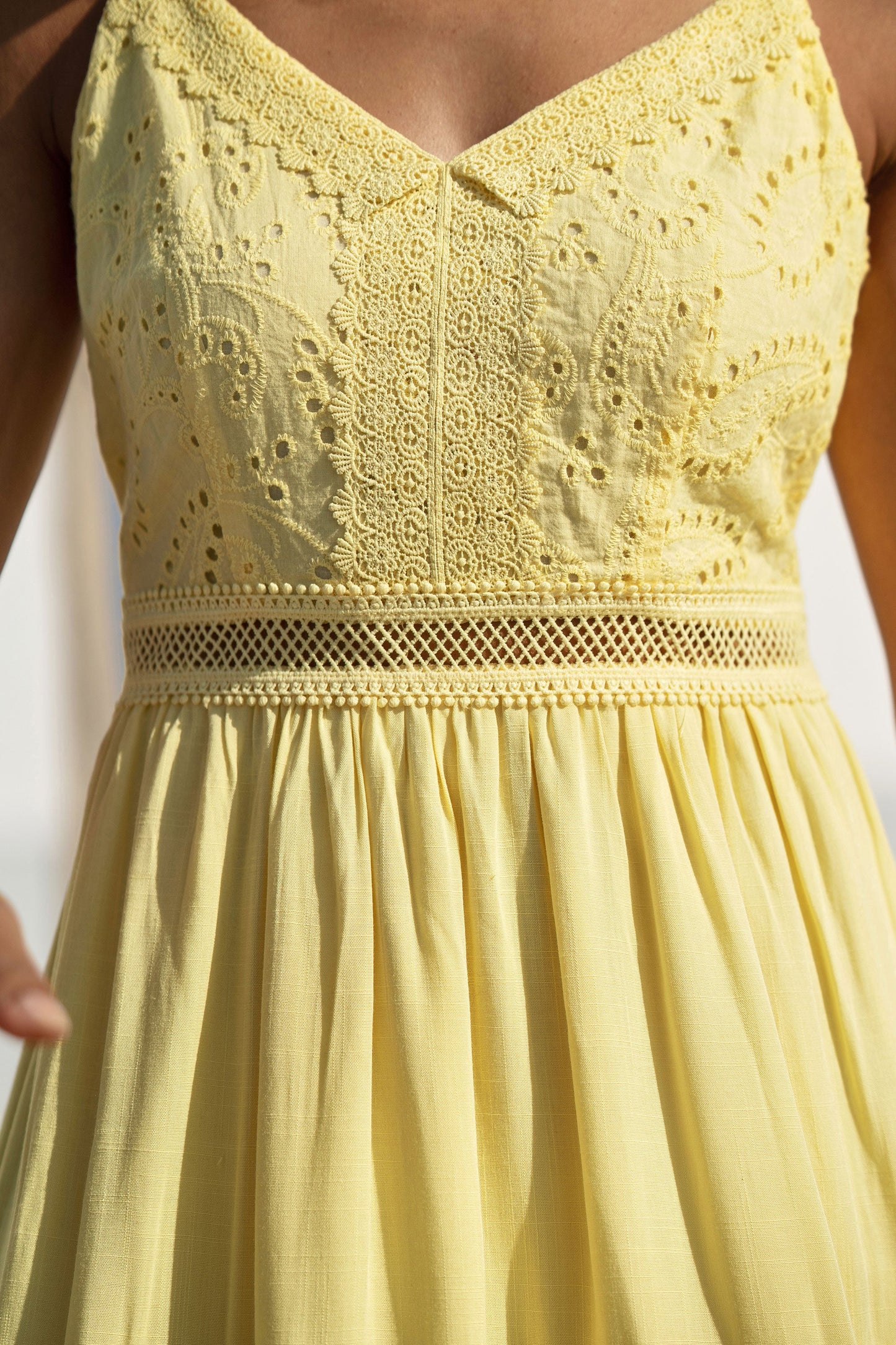 Women’s Yumi Butter Yellow Midi Dress