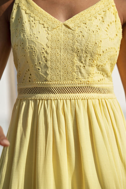 Women’s Yumi Butter Yellow Midi Dress