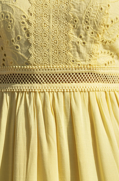 Women’s Yumi Butter Yellow Midi Dress