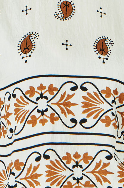 Yumi Ivory Viscose Paisley Top