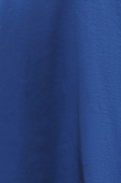 Yumi Navy Satin Midi Kimono Dress