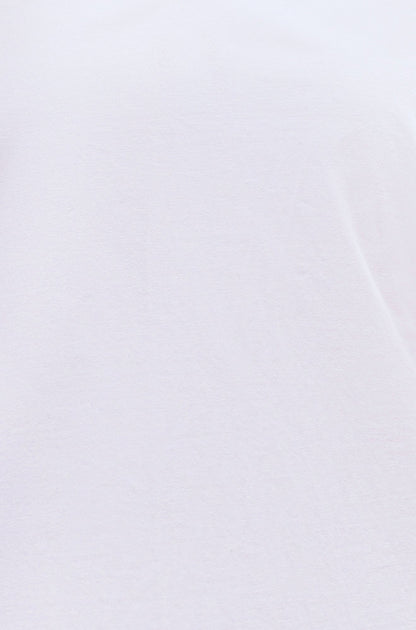 Yumi White Cotton Jersey T-Shirt With Lace Sleeves