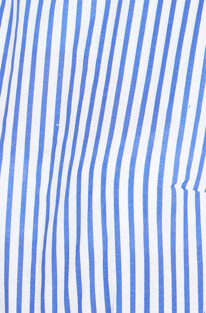 Yumi Blue Cotton Stripe Culotte Jumpsuit