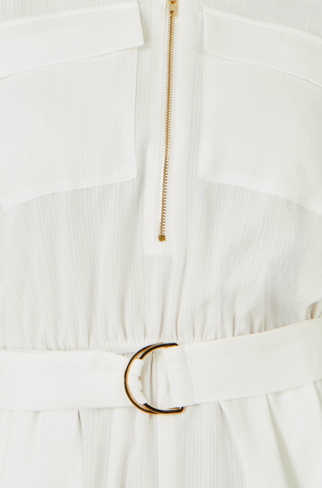 Yumi White Utility Style Playsuit