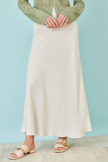 Yumi Natural Viscose Maxi Skirt