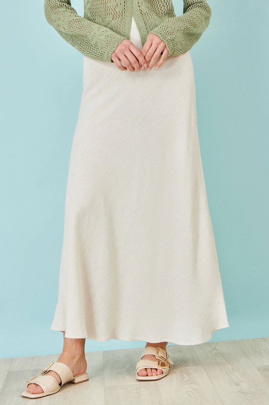 Yumi Natural Viscose Maxi Skirt