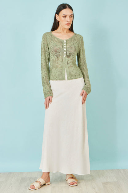 Yumi Natural Viscose Maxi Skirt