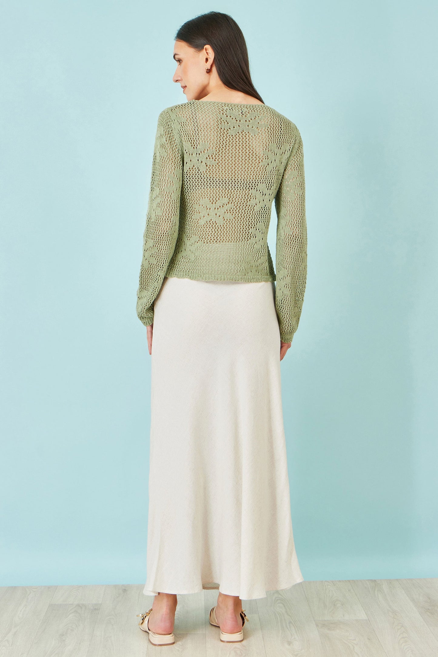 Yumi Natural Viscose Maxi Skirt