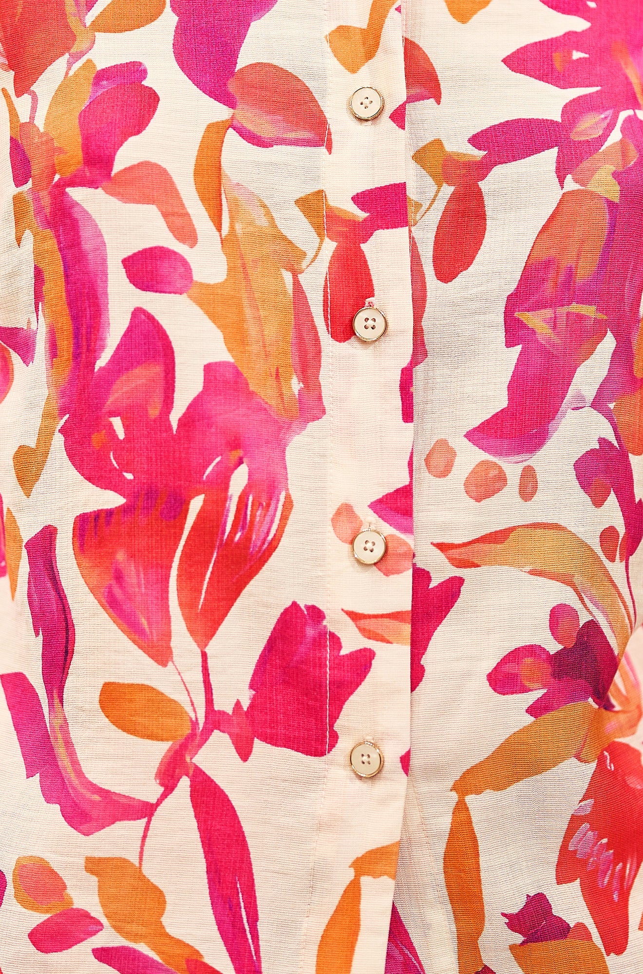 Yumi Pink Abstract Floral Shirt