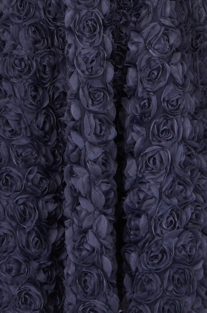 Yumi Navy Applique Floral Skater Dress