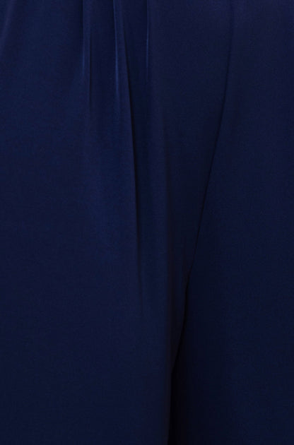 Yumi Navy Buckle Jumpsuit With Twist Knot Detail