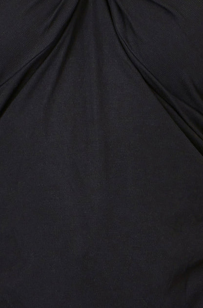 Yumi Black Bardot Long Sleeve Jersey Top