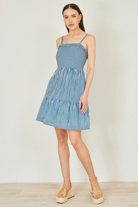 Women’s Yumi Blue Stripe Mini Sun Dress