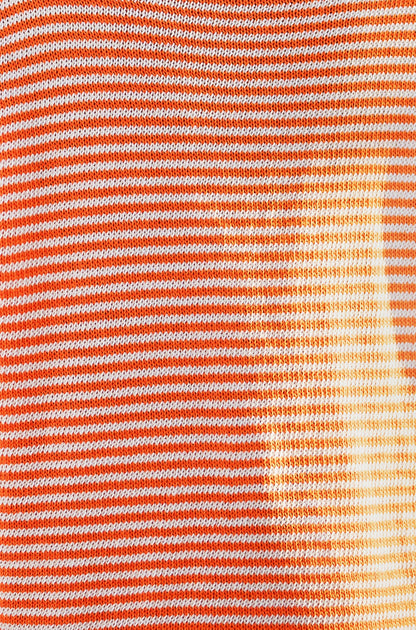 Yumi Orange Knitted Stripe Relaxed Jumper