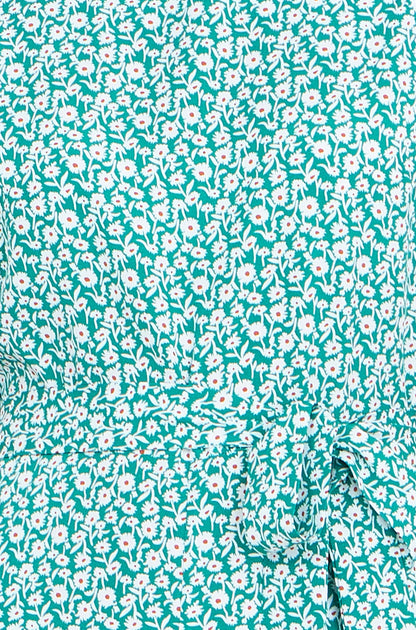 Yumi Green Ditsy Culotte Jumpsuit