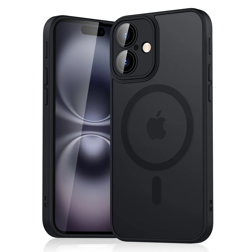 Luxury Magnetic Matte Translucent Armor Shockproof Case For iPhone 11 12 13 14 15 16
