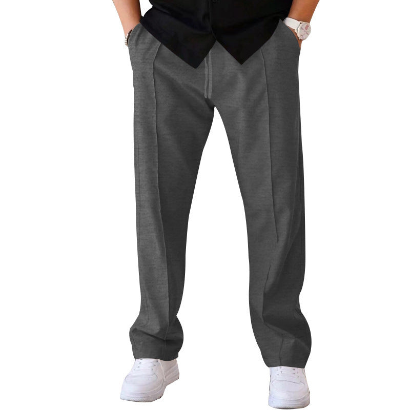 Men’s Relaxed Drawstring Straight-Leg Trousers