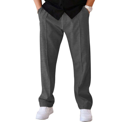 Men’s Relaxed Drawstring Straight-Leg Trousers