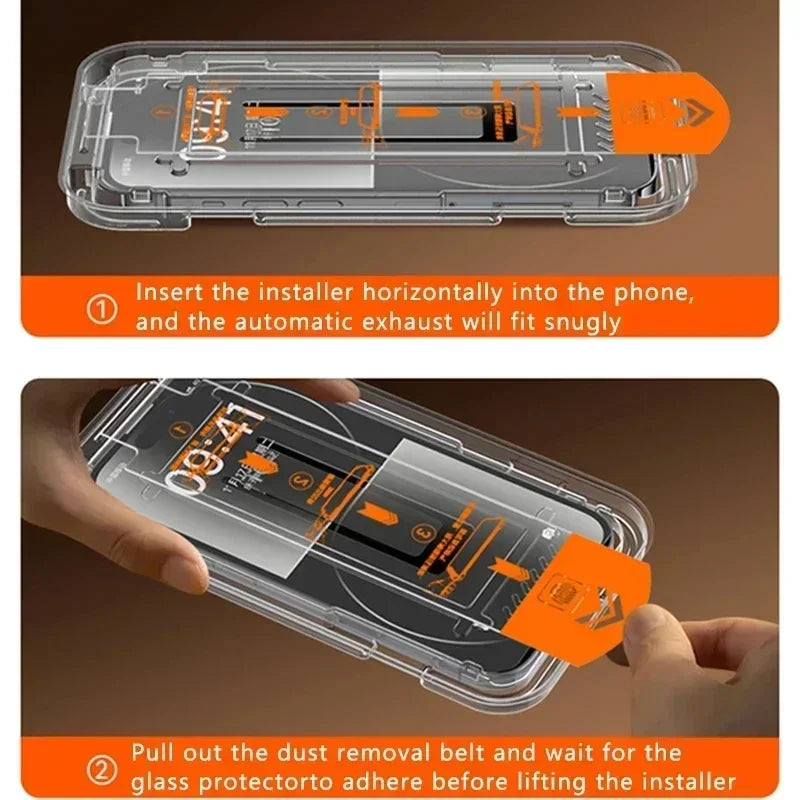 High End Tempered Glass Screen Protector With Alignment Mounting Cover