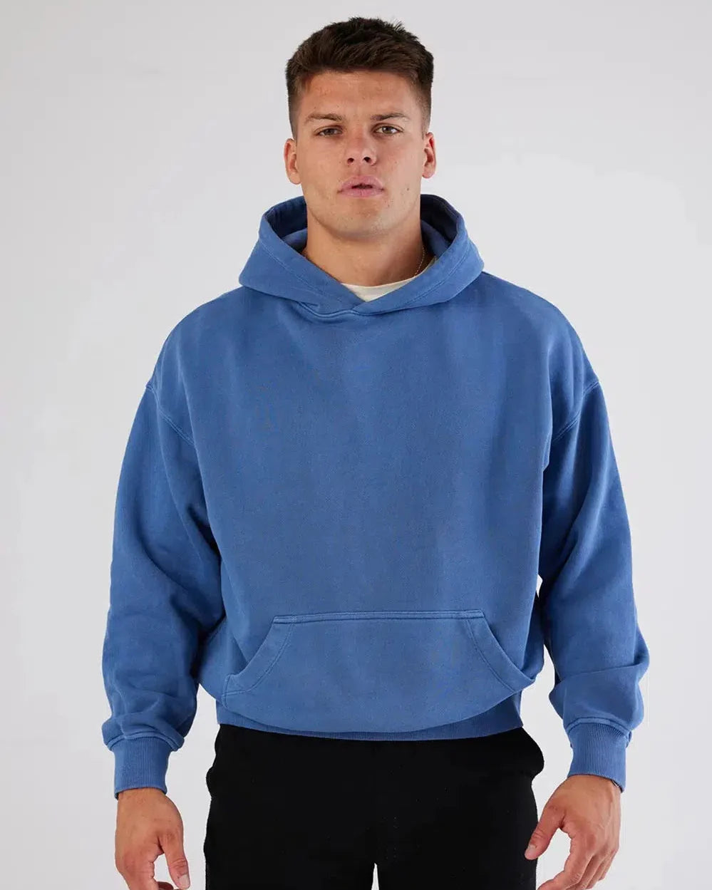 St Tropez Heavyweight Hoodie Blue