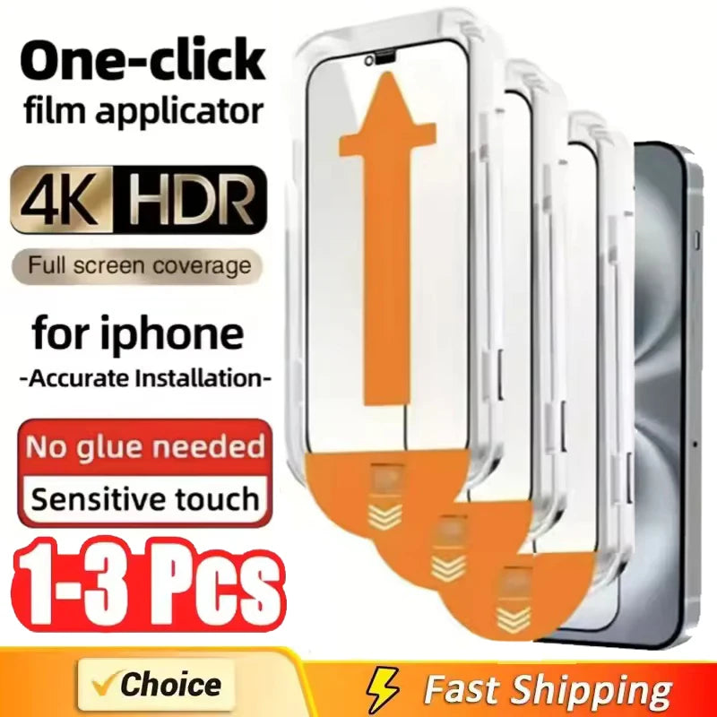 High End Tempered Glass Screen Protector With Alignment Mounting Cover