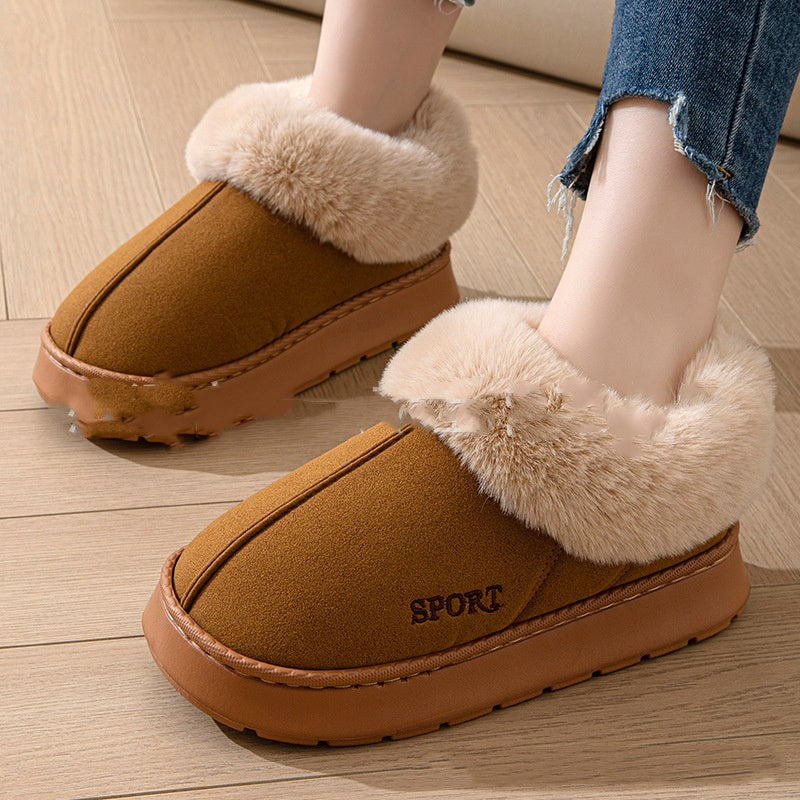 Women’s Cosy Faux Fur Platform Slippers