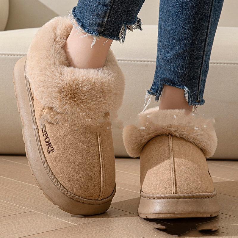 Women’s Cosy Faux Fur Platform Slippers