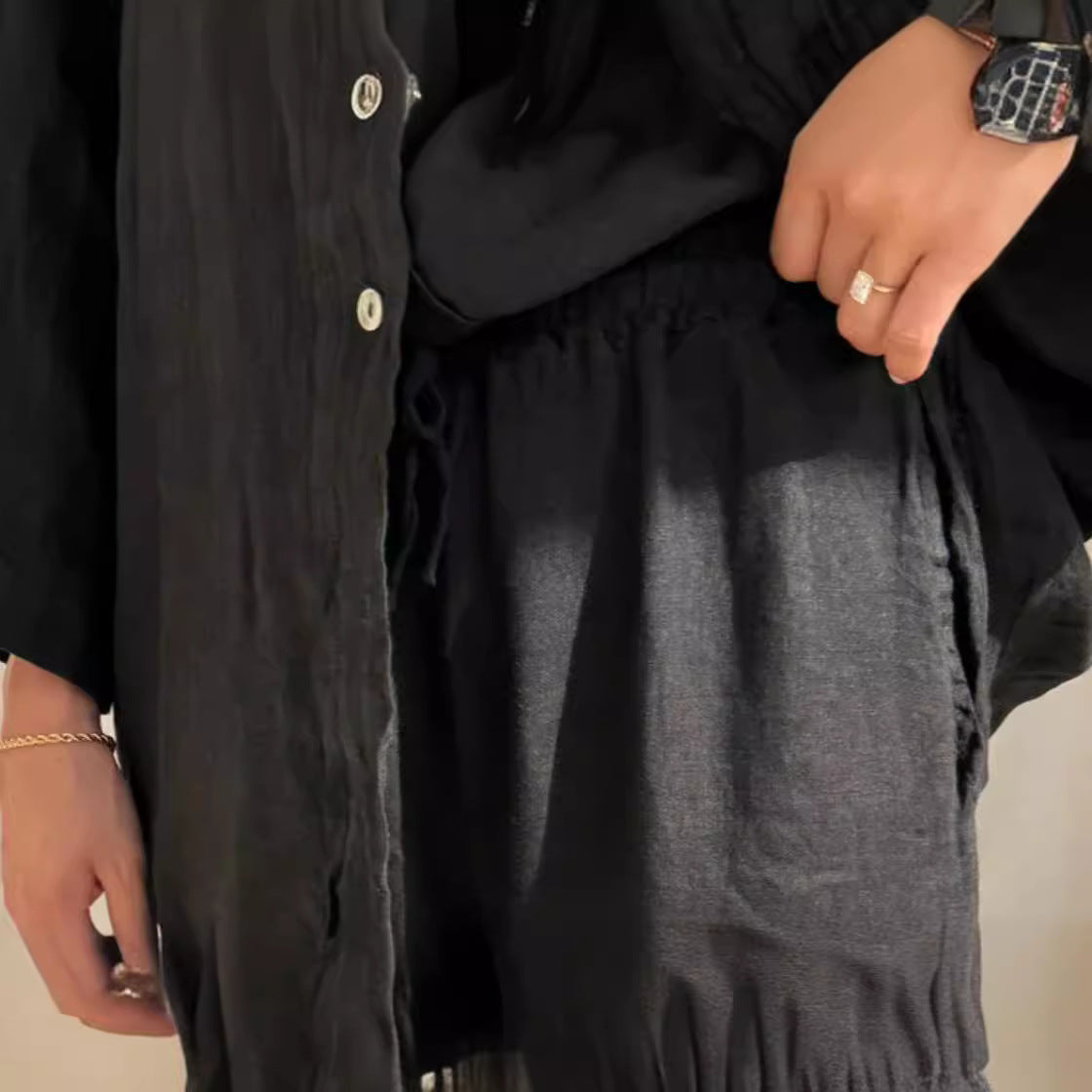 Women’s Relaxed Shirt & Wide-Leg Trouser Set