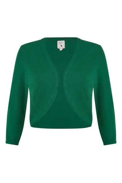 Yumi Dark Green Knitted Bolero