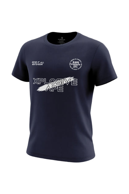 XAPE Gridline Tech Tee - Navy